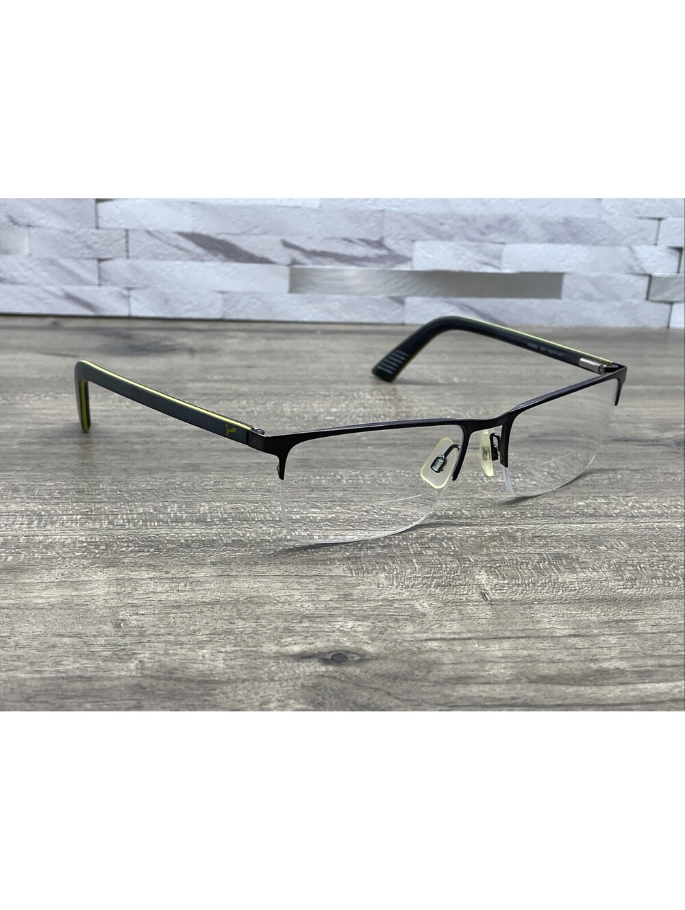 Puma PU00280 009 Metal Gray Flex Hinge Eyeglasses 55[]18-140 Frames Only